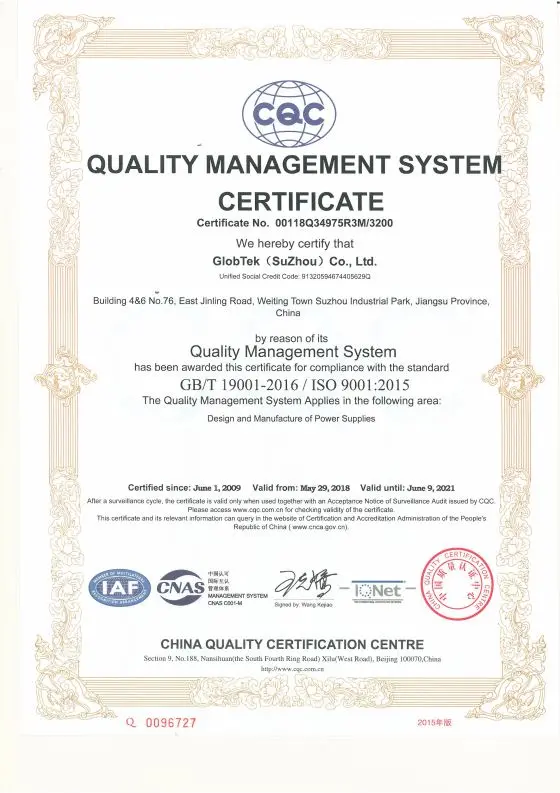 ISO 9001 EN approval documents